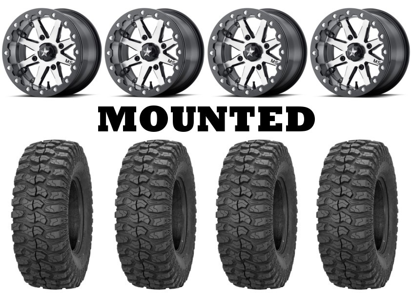 Kit 4 Sedona Rock-A-Billy 28×10-14 on MSA M21 Lok Beadlock Charcoal Tint TER