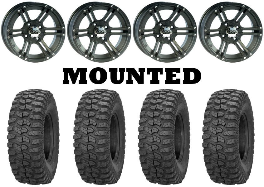 Kit 4 Sedona Rock-A-Billy Tires 26×9-12/26×11-12 on ITP SS212 Matte Black HP1K
