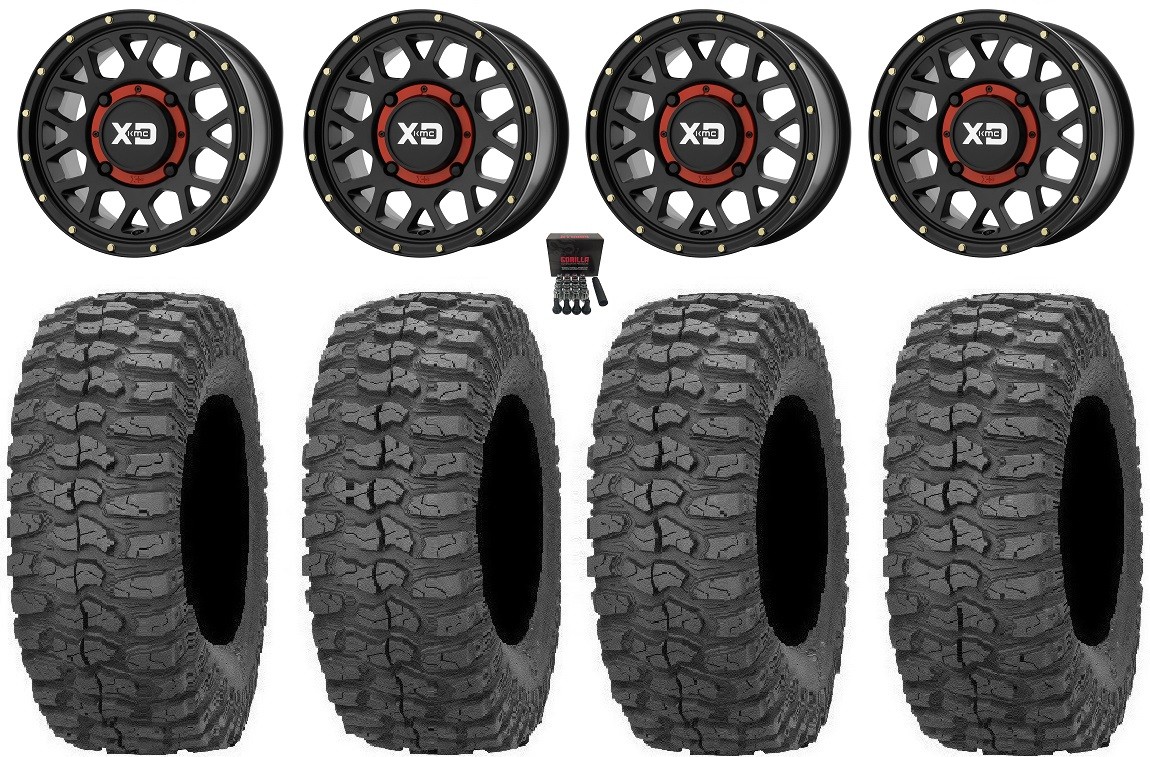 KS135 Grenade 14″ Wheels Bk +38mm 28″ Rock-A-Billy Tires Renegade Outlander