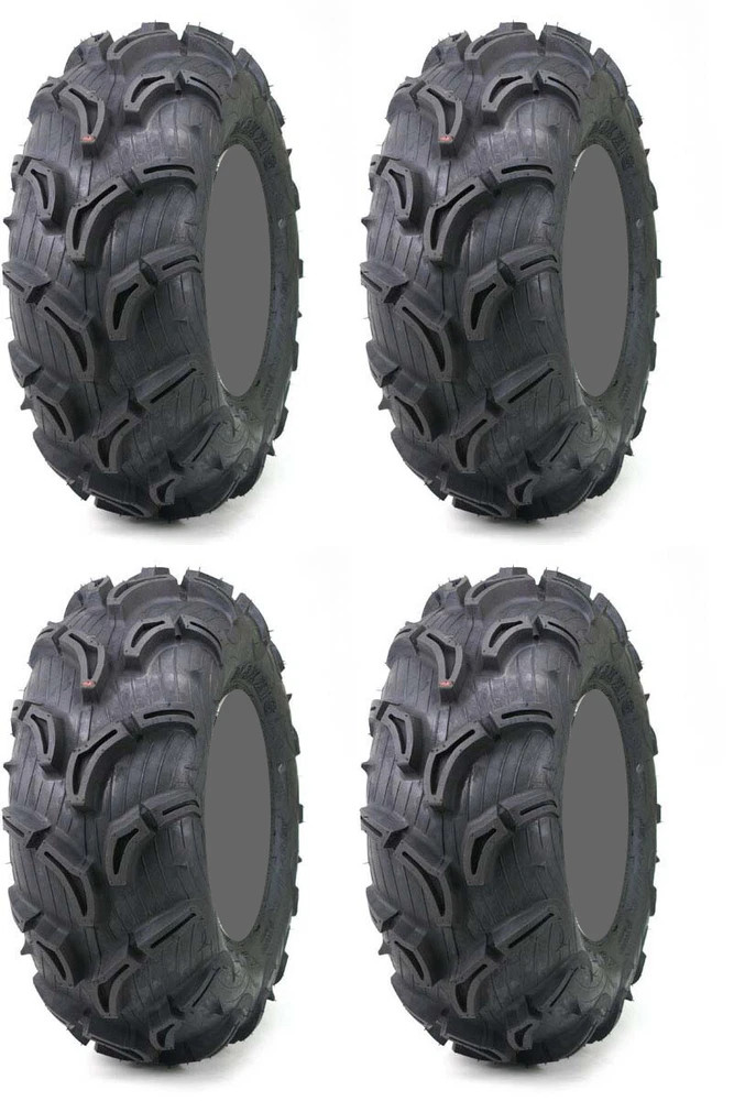 Four 4 Maxxis Zilla ATV Tires Set 2 Front 28×10-12 & 2 Rear 28×10-12