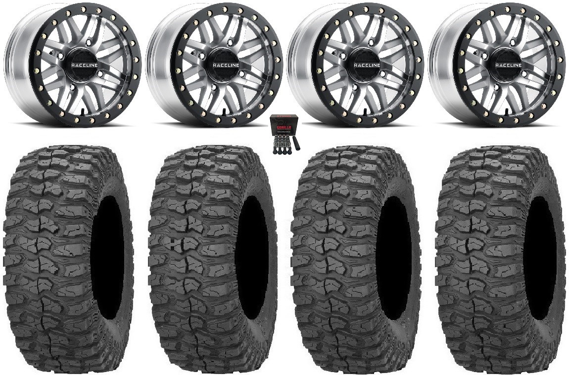 Raceline Ryno Bdlk 15″ Mh Wheels 32″ Rock-A-Billy Tires Yamaha Wolverine RMAX