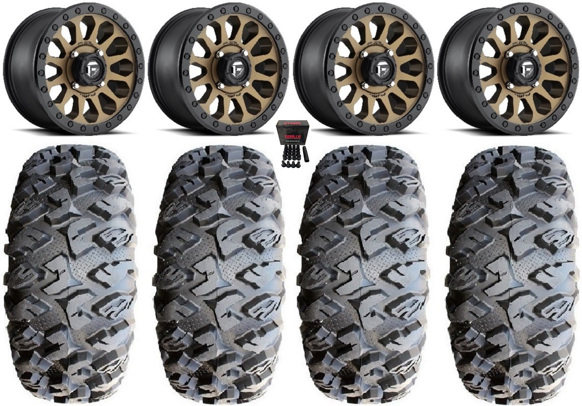 Fuel Vector BR 15″ Wheels 31″ MotoClaw Tires Yamaha YXZ (2019+)