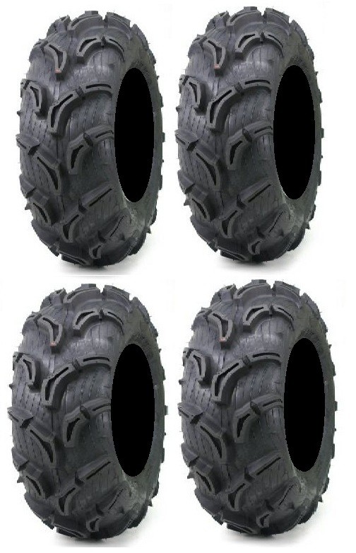 Full set of Maxxis Zilla 27×9-12 and 27×11-12 ATV Mud Tires (4)