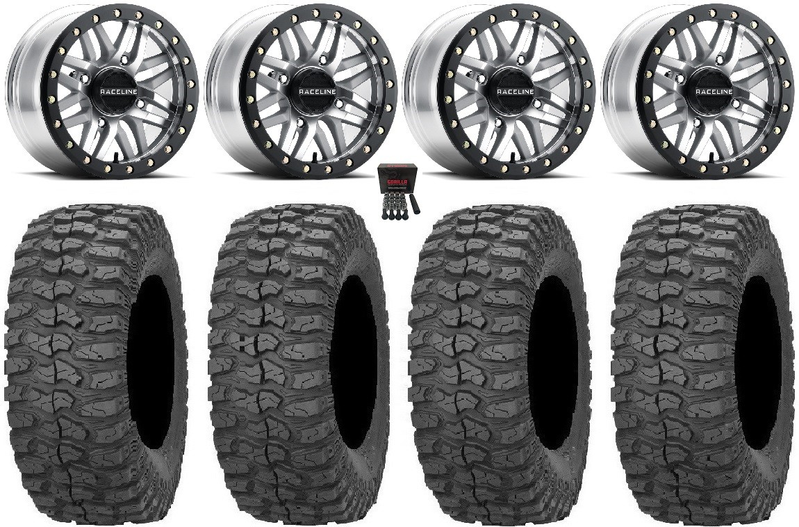 Raceline Ryno Bdlk 14″ Mh Wheels 28″ Rock-A-Billy Tires Polaris Sportsman