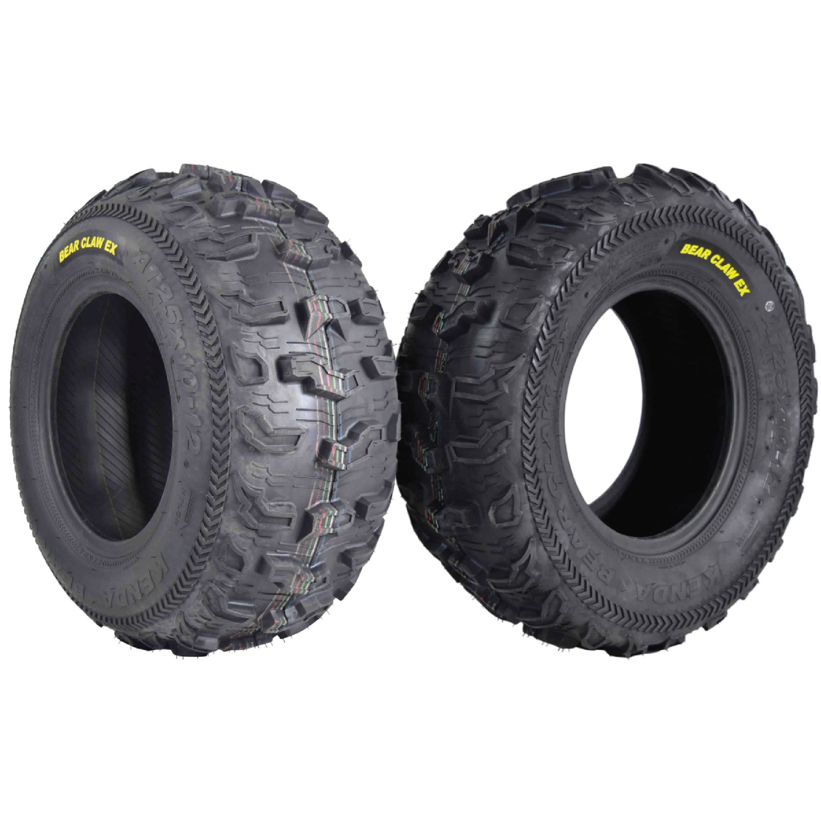 Kenda Bearclaw EX K573 – 25×10-12 Rear ATV/UTV Tires 6-Ply 25x10x12 (2 pk)