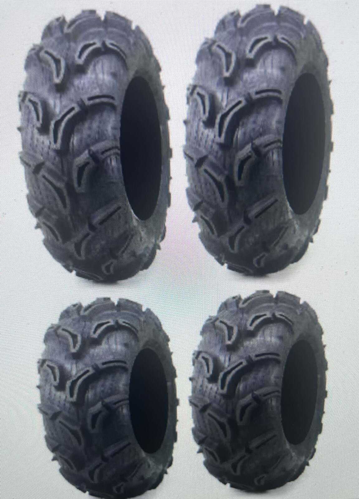 Full Set Of Maxxis Zilla Bias 30×9-14 And 30×11-14 Tires (4)