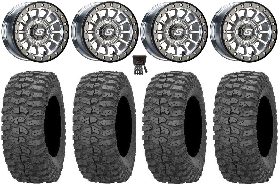 Sedona Sano Bdlk 15×7 Wheels Ct 32″ Rock-A-Billy Tires RZR Turbo S / RS1