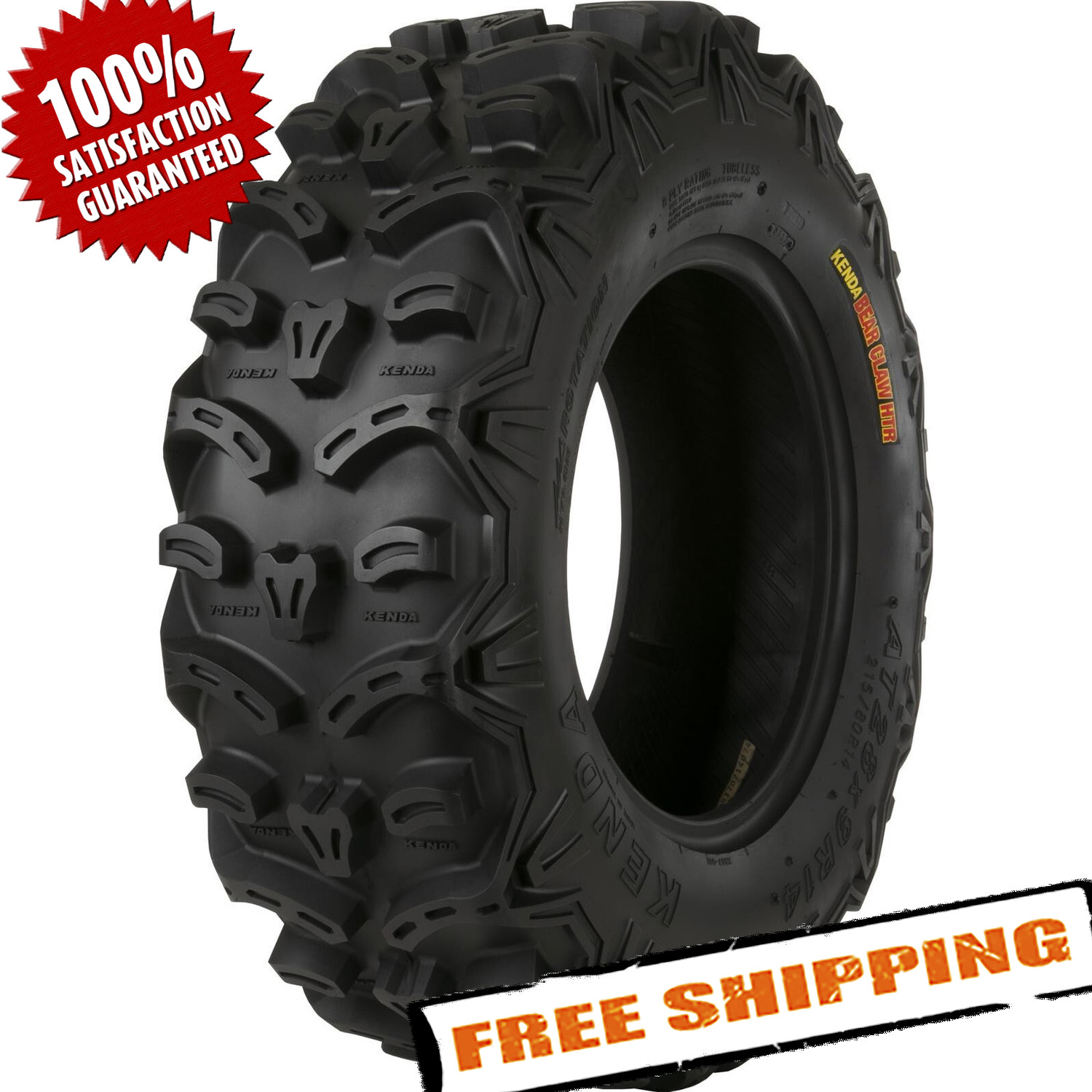 Kenda 085871245D1 252T3059 25x8R12 8PR 43N TL K587 Bear Claw HTR Front Tire