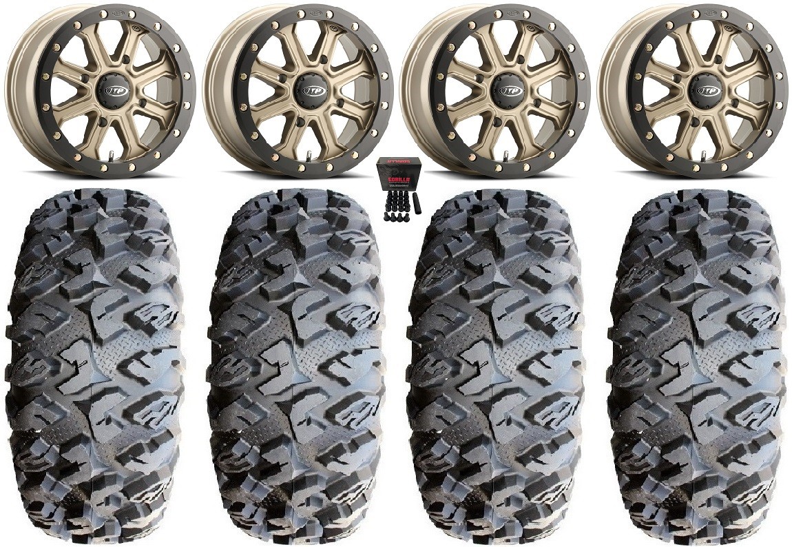 ITP Inertia Bdlk 14″ Wheels Br +40mm 30″ MotoClaw Tires Polaris Ranger XP 9/1K