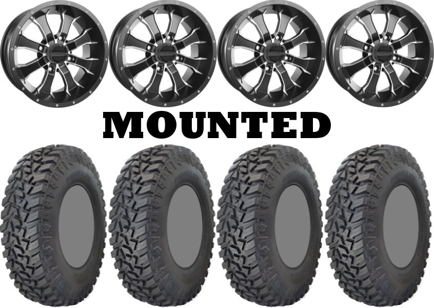 Kit 4 GBC Kanati Mongrel SQ Tires 31×10-15 on Raceline A77 Mamba Black CAN