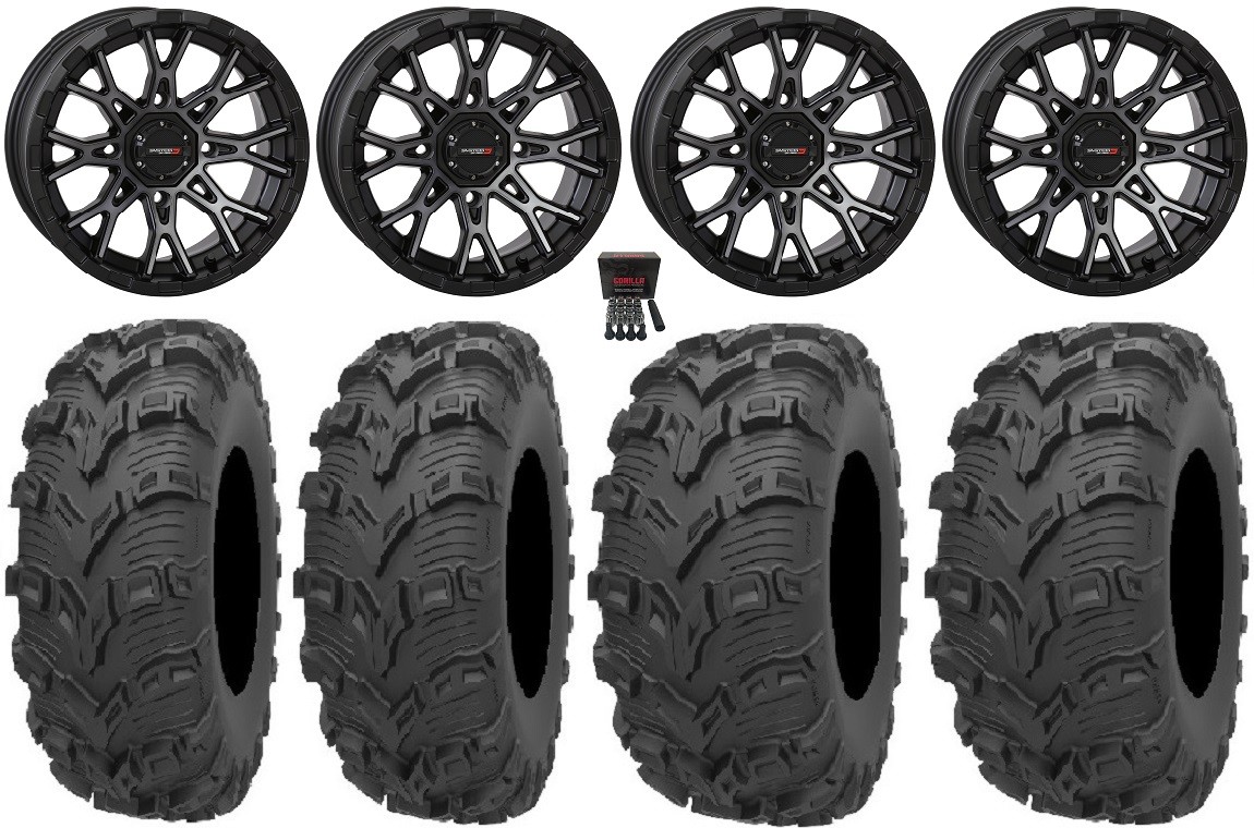 System 3 ST-6 12″ Wheels Dt 27″ Bear Claw EVO Tires Kawasaki Brute Force IRS