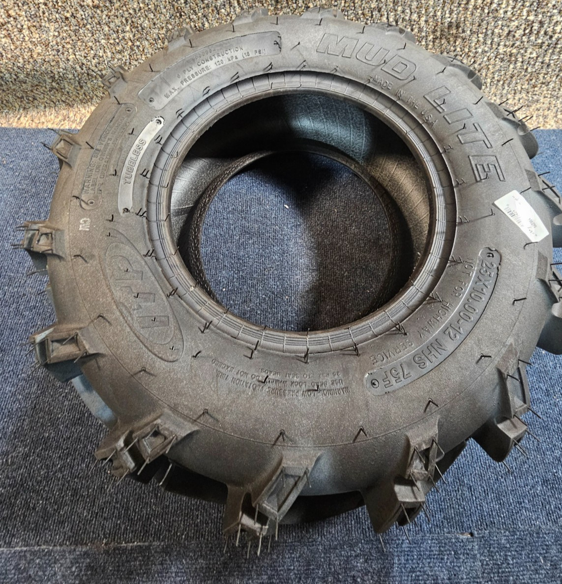 (QTY 1) ITP Mud Lite XL 25X10.00-12 All Season Mud Terrain Tire 560364
