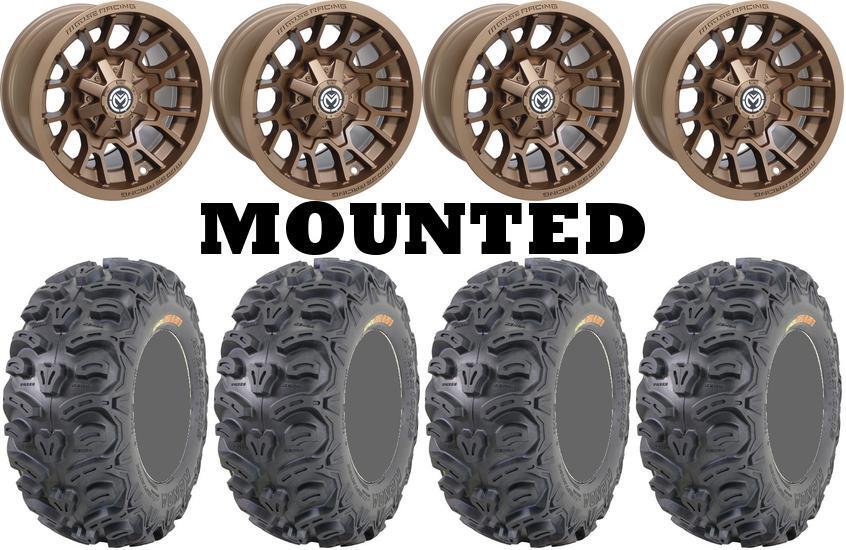 Kit 4 Kenda Bearclaw HTR K587 Tires 25×8-12/25×10-12 on Moose 24X Bronze CAN