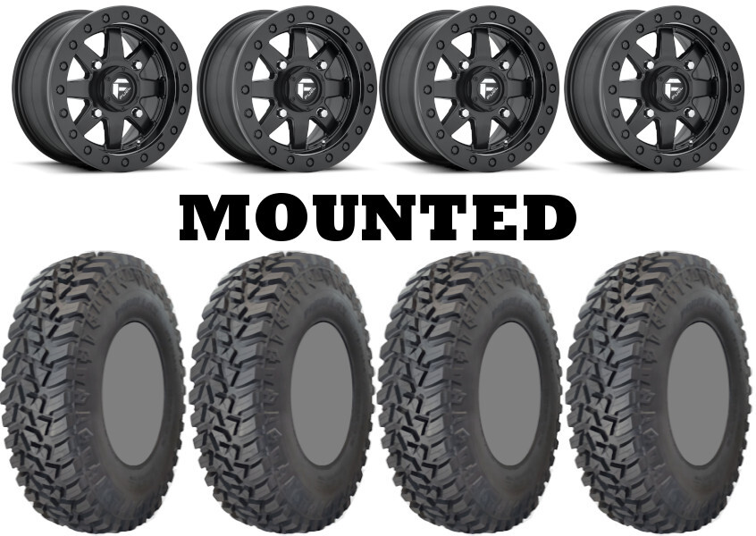 Kit 4 GBC Kanati Mongrel SQ 31×10-15 on Maverick Beadlock Matte Black D936 HP1K