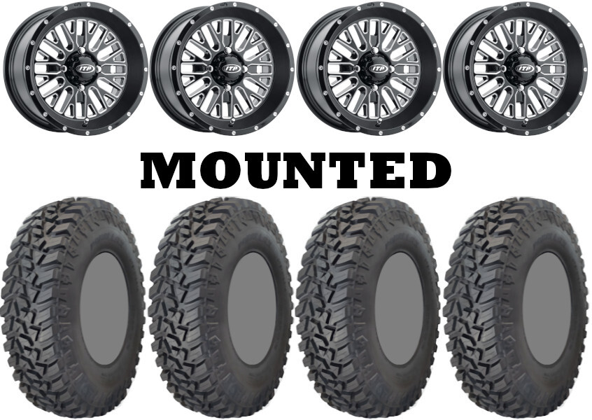 Kit 4 GBC Kanati Mongrel SQ Tires 33×10-15 on ITP Momentum Black Wheels CAN