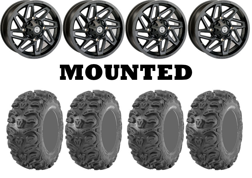 Kit 4 Kenda Bearclaw HTR K587 28×9-14/28×11-14 on Moose 361X Matte Black CAN