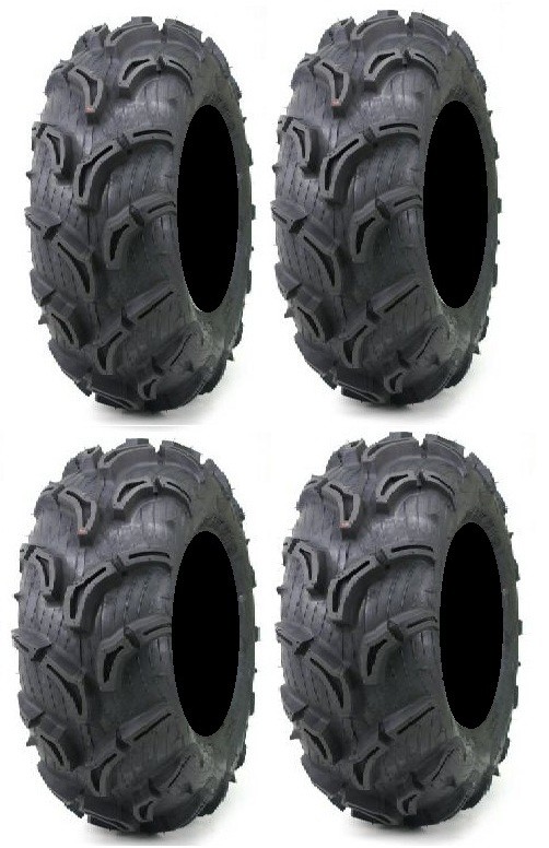 Full set of Maxxis Zilla 28×9-14 and 28×11-14 ATV Mud Tires (4)