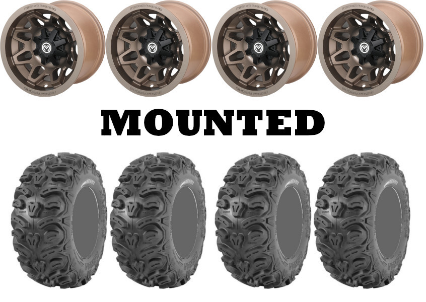 Kit 4 Kenda Bearclaw HTR K587 Tires 26×9-14/26×11-14 on Moose 416X Bronze CAN