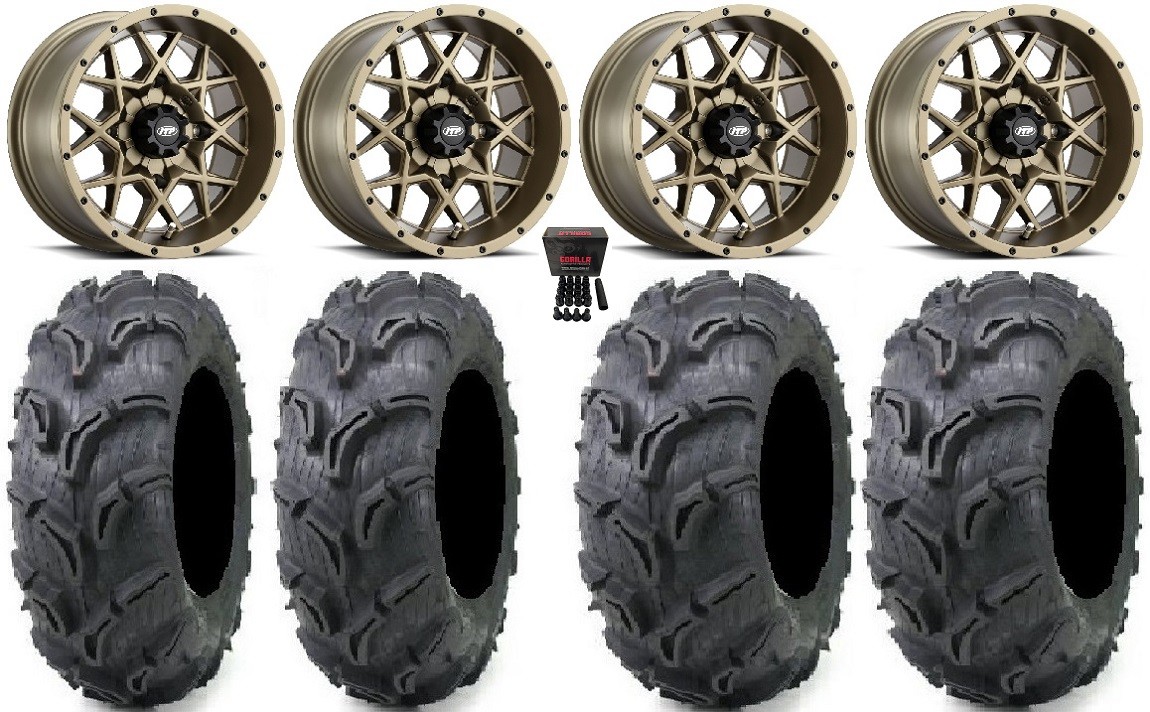 ITP Hurricane 14″ Wheels Bronze 27″ Zilla Tires Polaris RZR XP 1000 / PRO XP