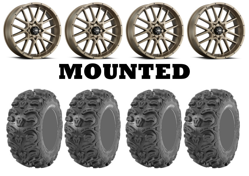 Kit 4 Kenda Bearclaw HTR K587 Tires 26×9-14/26×11-14 on ITP Hurricane Bronze CAN