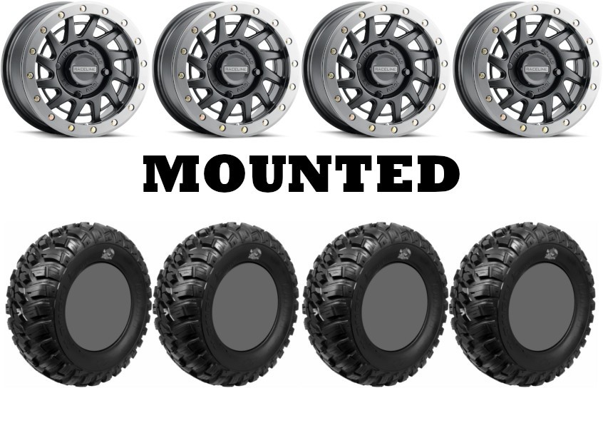 Kit 4 GBC Kanati Mongrel 28×10-15 on Squad Beadlock Matte Black Nar POL