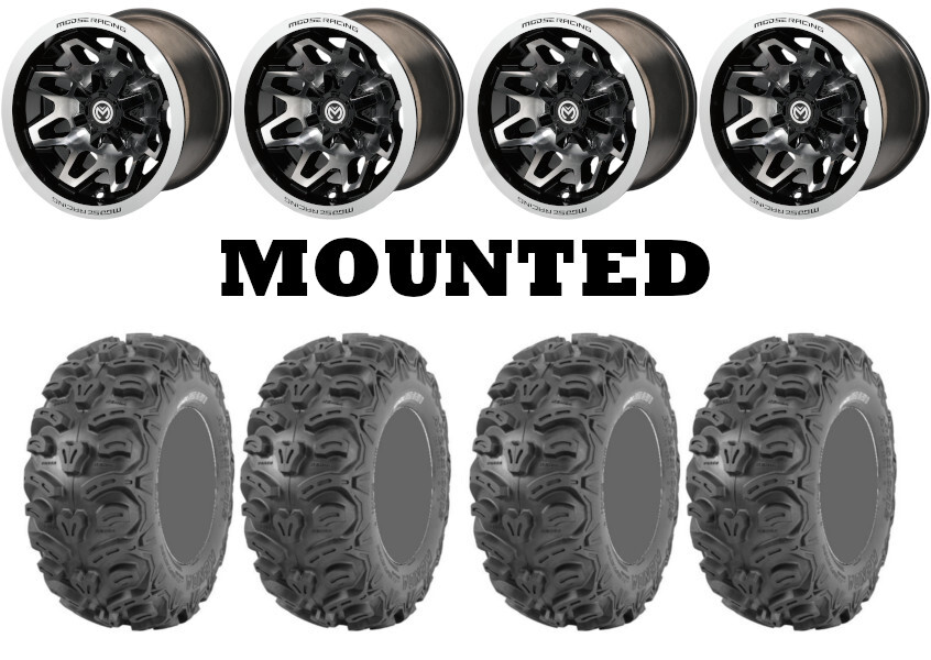 Kit 4 Kenda Bearclaw HTR K587 Tires 26×9-12/26×11-12 on Moose 416X Machined IRS