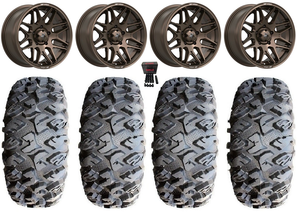 MSA Radar 16″ Wheels Matte Bronze 32″ MotoClaw Tires UForce U10 Pro /U10 XL Pro