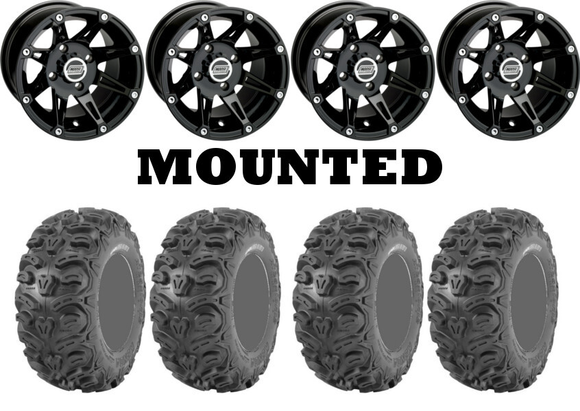 Kit 4 Kenda Bearclaw HTR K587 Tires 26×9-12/26×11-12 on Moose 387X Black CAN