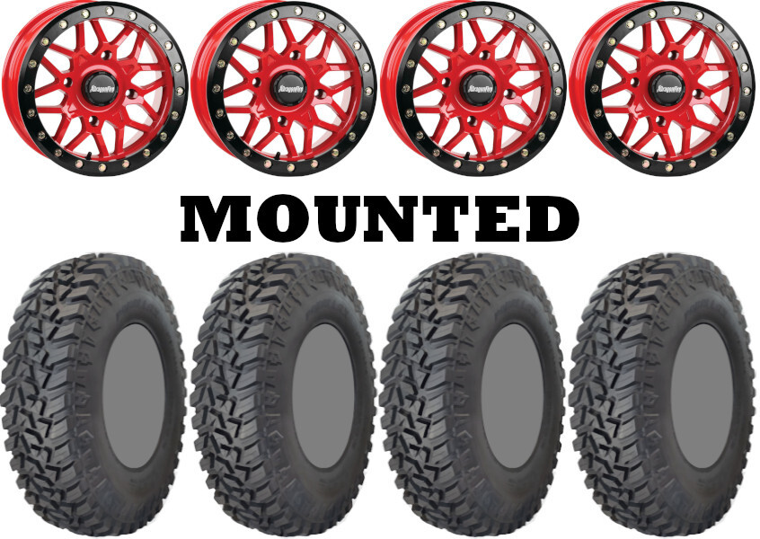 Kit 4 GBC Kanati Mongrel SQ 31×10-14 on Typhon Beadlock Red FXT