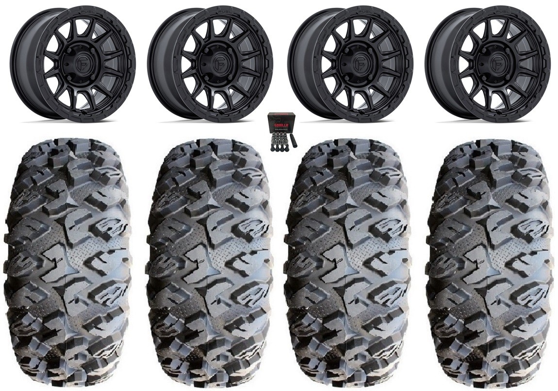 Fuel Piston 15″ Wheels Black +10mm 28″ MotoClaw Tires Yamaha YXZ1000R