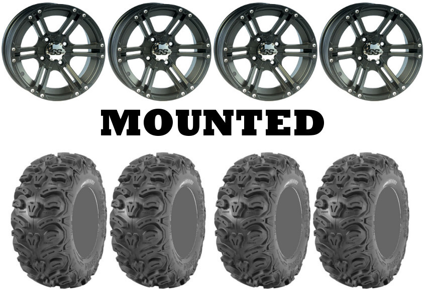 Kit 4 Kenda Bearclaw HTR K587 25×8-12/25×10-12 on ITP SS212 Matte Black CAN