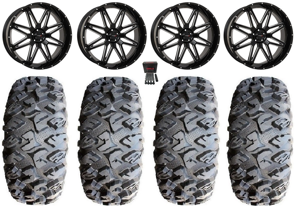 System 3 ST-7 20″ Wheels Milled 33″ MotoClaw Tires UForce U10 Pro / U10 XL Pro