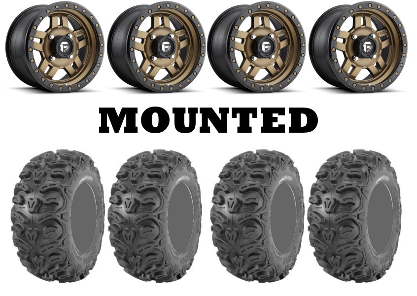 Kit 4 Kenda Bearclaw HTR K587 28×9-14/28×11-14 on Fuel Anza Bronze D583 FXT