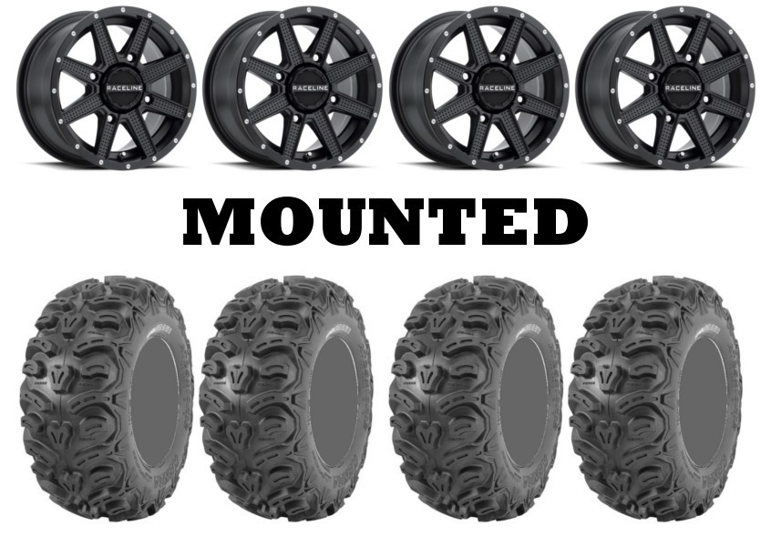 Kit 4 Kenda Bearclaw HTR K587 25×8-12/25×10-12 on Hostage Matte Black VIK