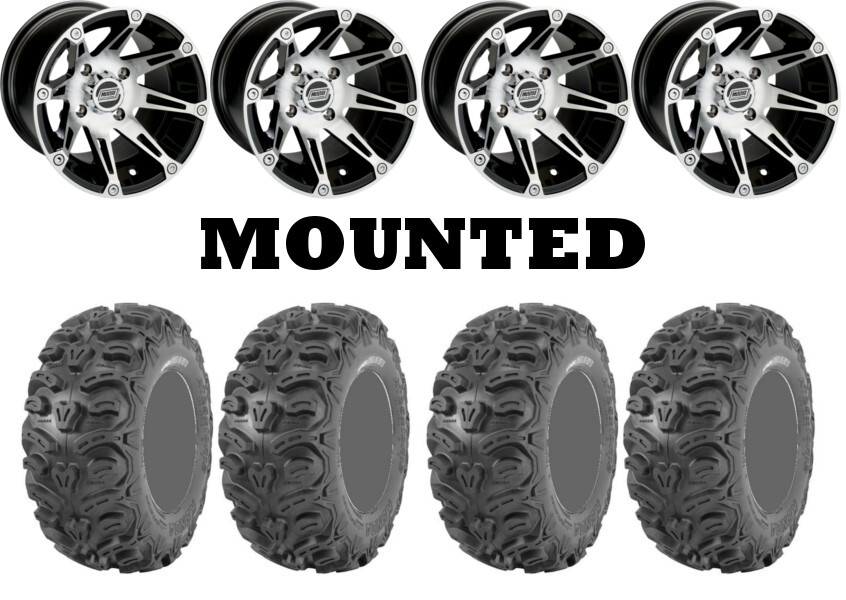 Kit 4 Kenda Bearclaw HTR K587 Tires 28×9-14/28×11-14 on Moose 387X Machined 1KXP