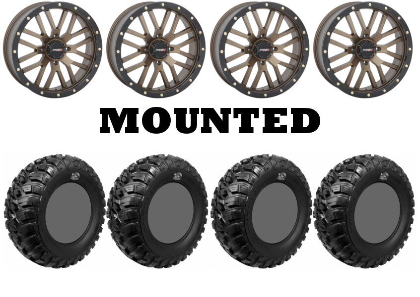 Kit 4 GBC Kanati Mongrel Tires 32×10-14 on System 3 ST-3 Bronze Wheels POL