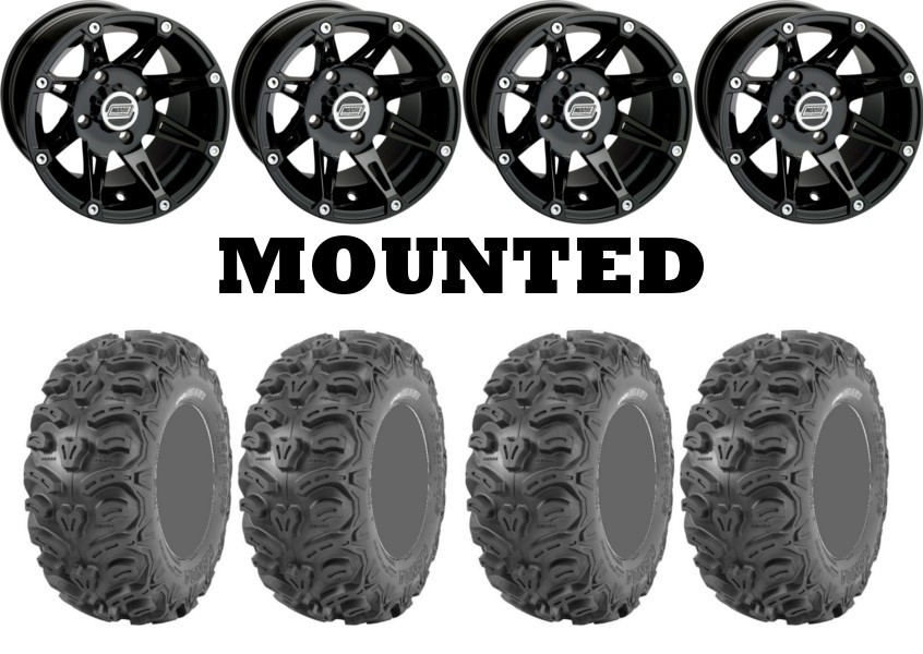 Kit 4 Kenda Bearclaw HTR K587 Tires 26×9-12/26×11-12 on Moose 387X Black H700