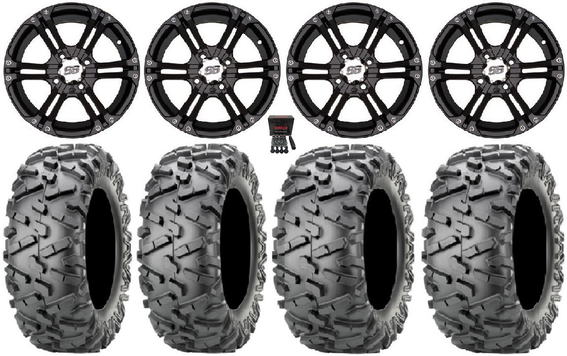 ITP SS212 14″ Wheels Black 27″ BigHorn 2.0 Tires Kawasaki Mule Pro FXT  KRX