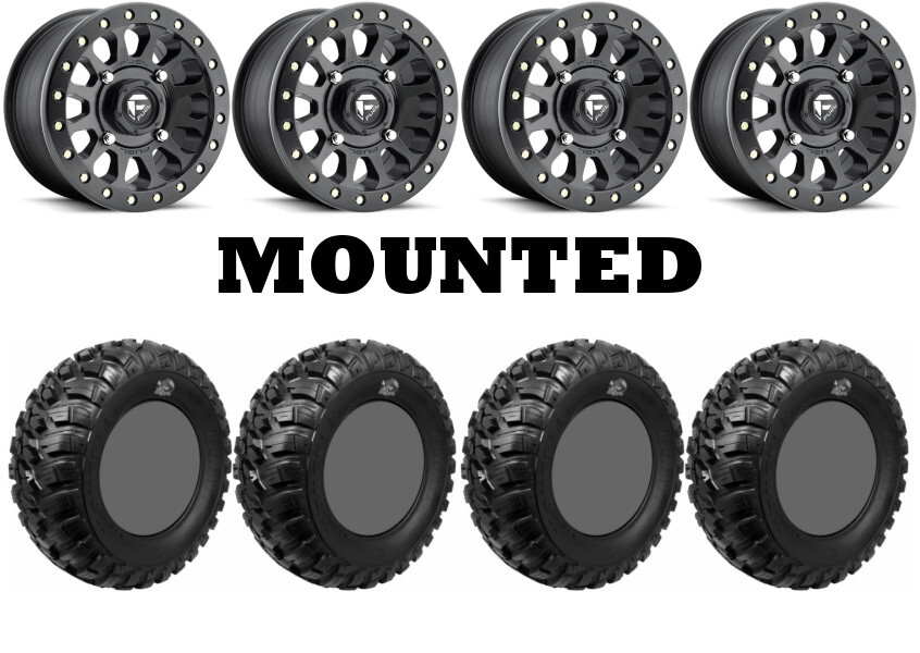Kit 4 GBC Kanati Mongrel 30×10-15 on Fuel Vector Beadlock Matte Black D920 POL