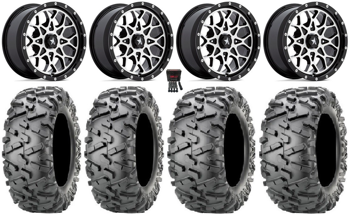 MSA Portal 14″ Wheels Machined 28″ BigHorn 2.0 Tires Sportsman 550 850 1000