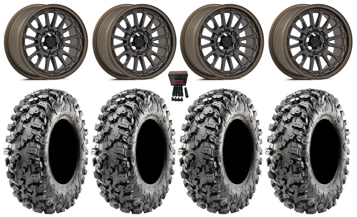 Valor V14 15″ Wheels Root Beer 30″ Carnivore R/T Tires UForce U10Pro/U10XL Pro